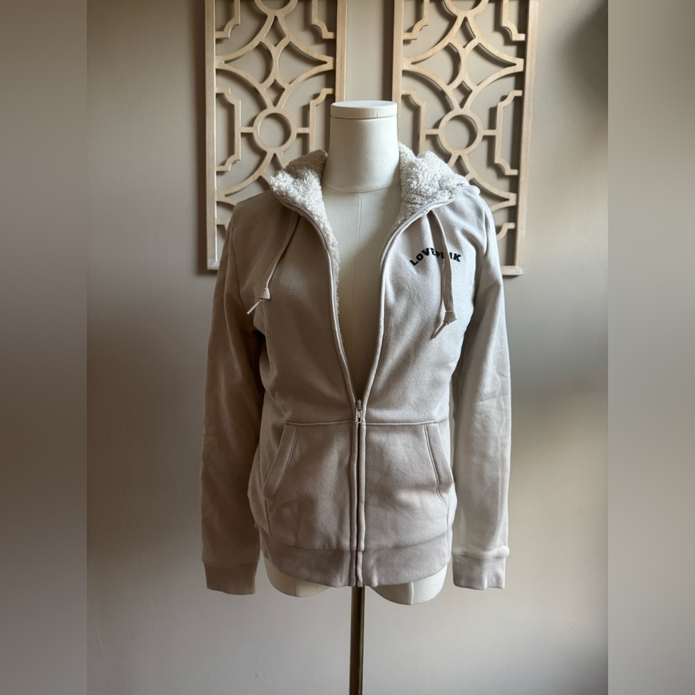 Victoria's Secret PINK Everyday Lounge Sherpa Lined Perfect Full Zip Hoodie